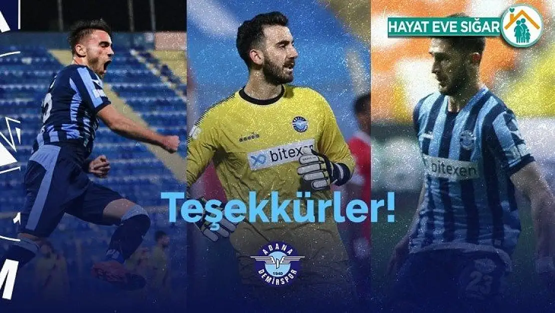 Adana Demirspor'da sözleşmesi biten 3 oyuncu daha takımdan ayrıldı