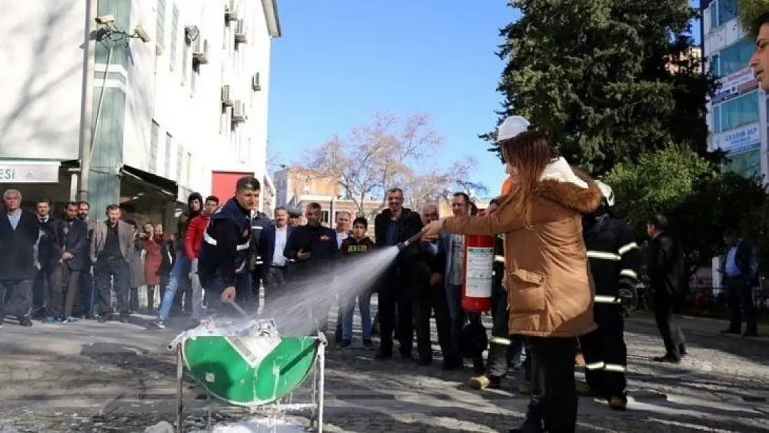 Adıyaman belediyesinde deprem tatbikatı