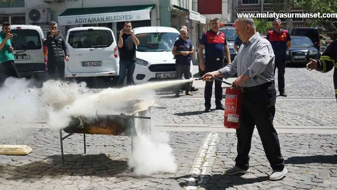 Adıyaman Belediyesinde yangın tatbikatı