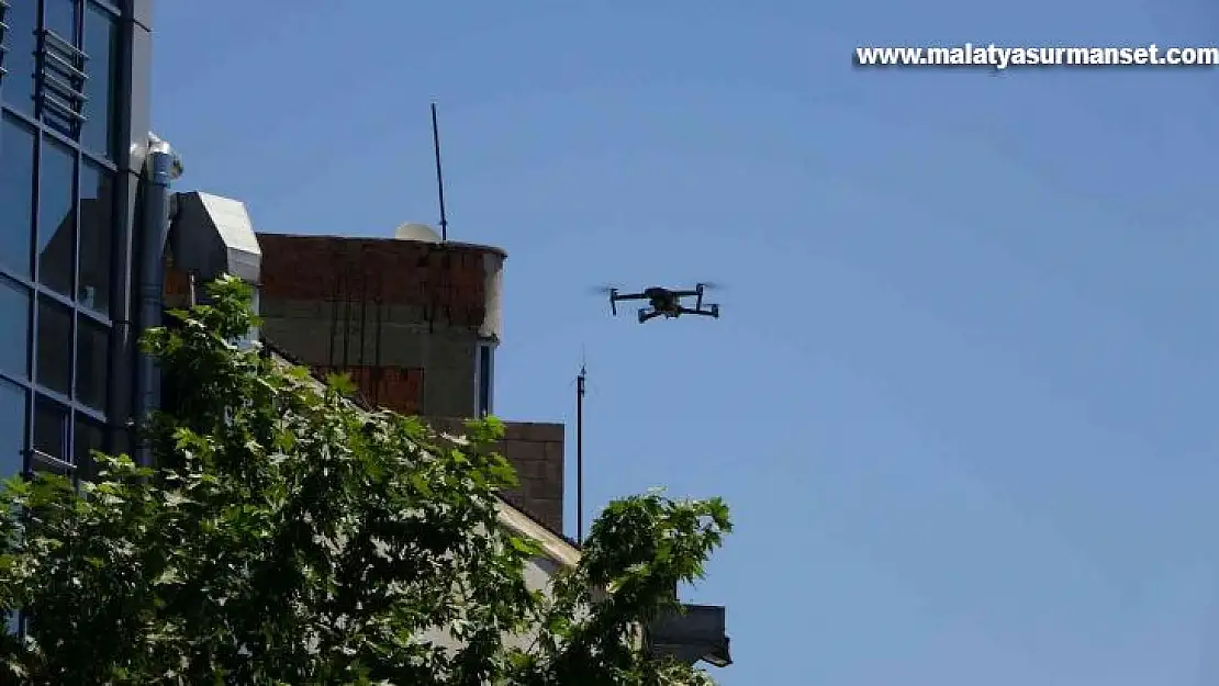 Adıyaman'da drone ile emniyet kemeri uygulaması