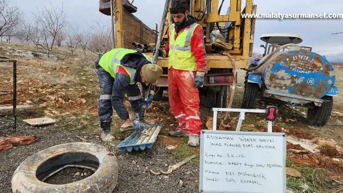 Adıyaman'da konut yapılması planlanan alanda ön etüt çalışması yapılıyor