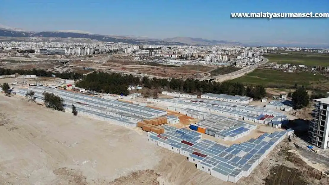 Adıyaman'da kurulan konteynır kent havadan görüntülendi