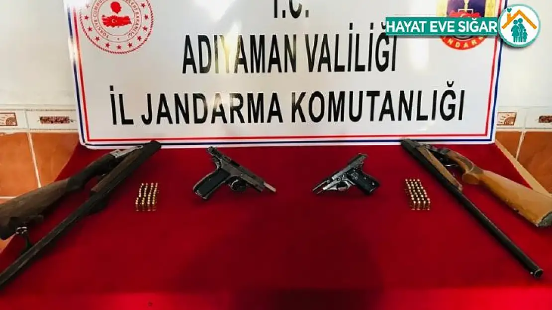 Adıyaman'da tabanca ve tüfek ele geçirildi