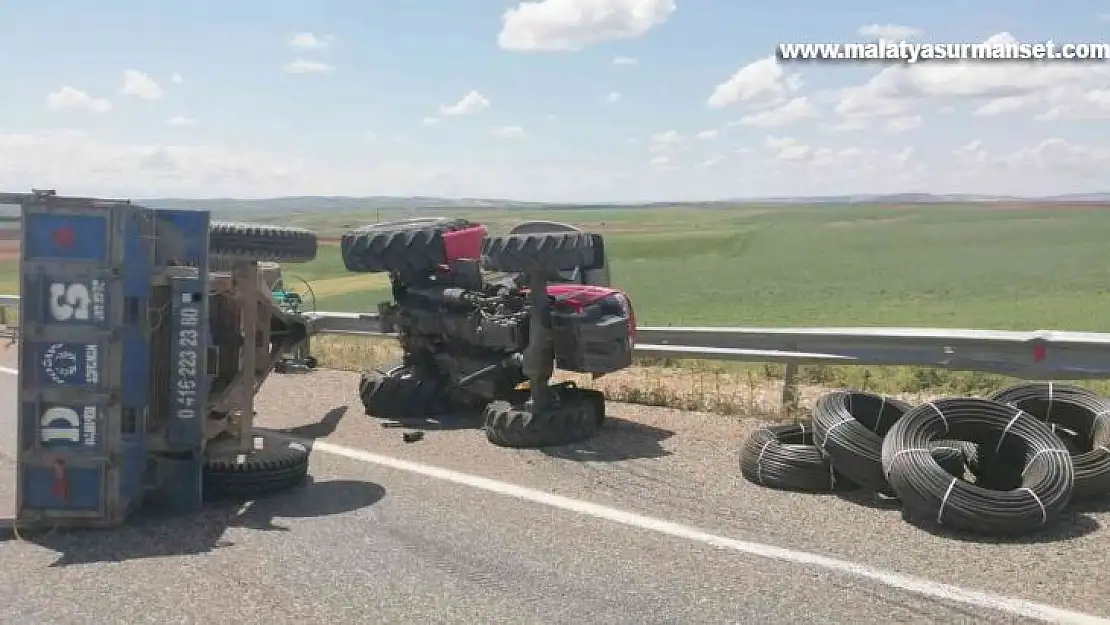 Adıyaman'da, traktör devrildi: 1 yaralı