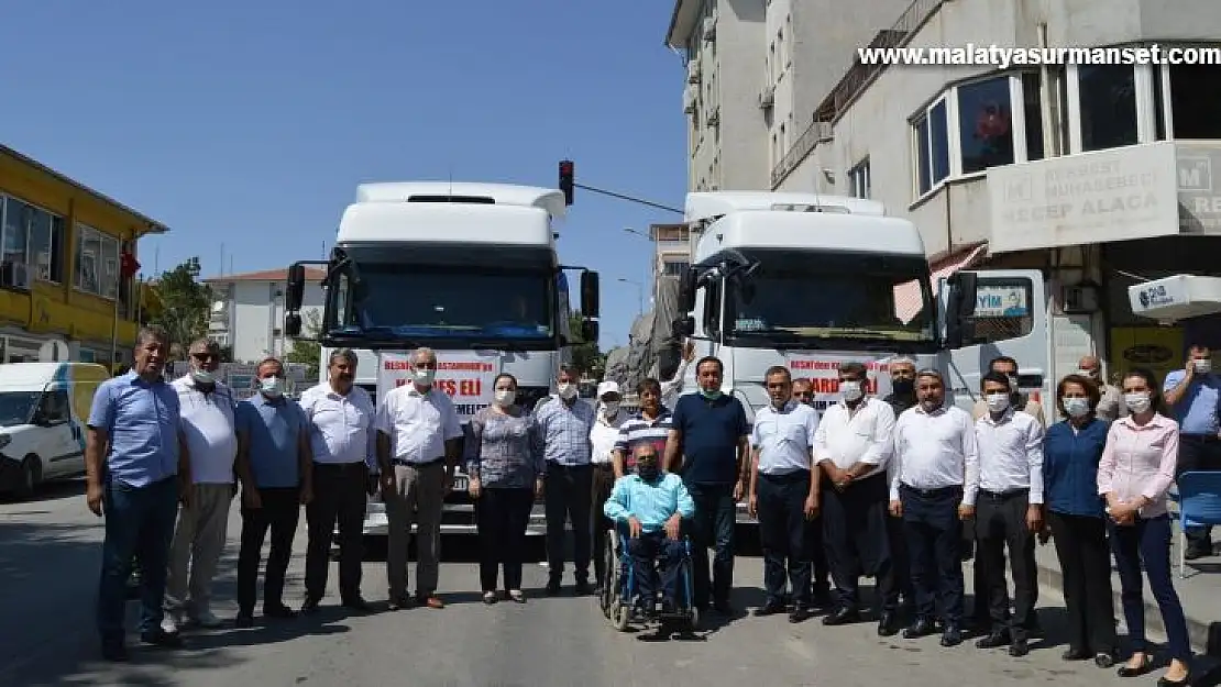 Adıyaman'ın Besni ilçesinden Kastamonu'ya 2 tır yardım