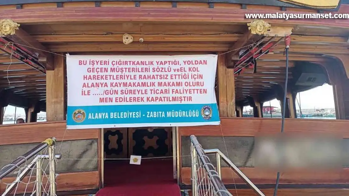 Alanya'da çığırtkanlık ve hanutçuluk yapan 5 işyeri mühürlendi