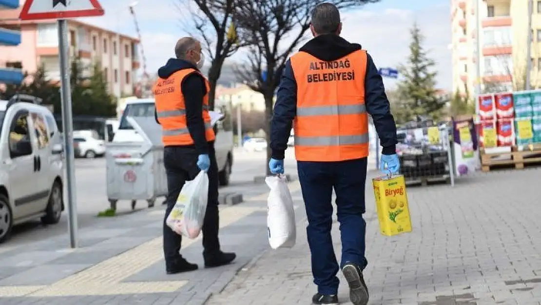 Altındağ'da 60 yaş üstü vatandaşlara alışveriş desteği