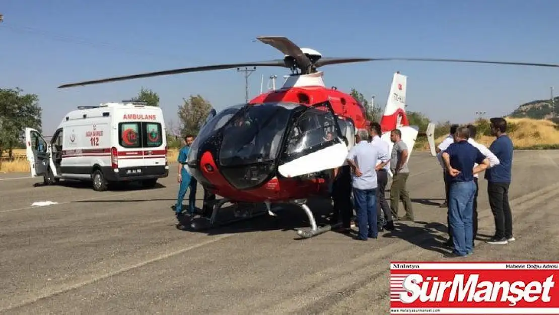 Ambulans helikopter kanser hastası için havalandı