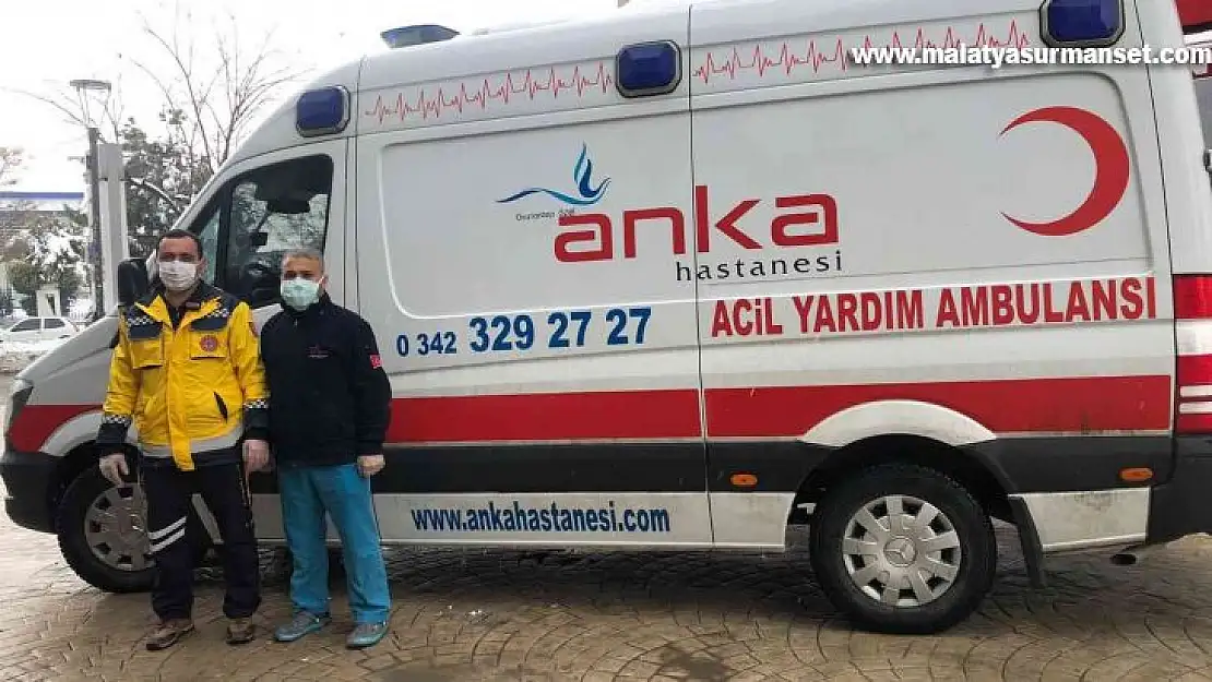 ANKA hastanesi karda evlere sağlık hizmeti götürüyor