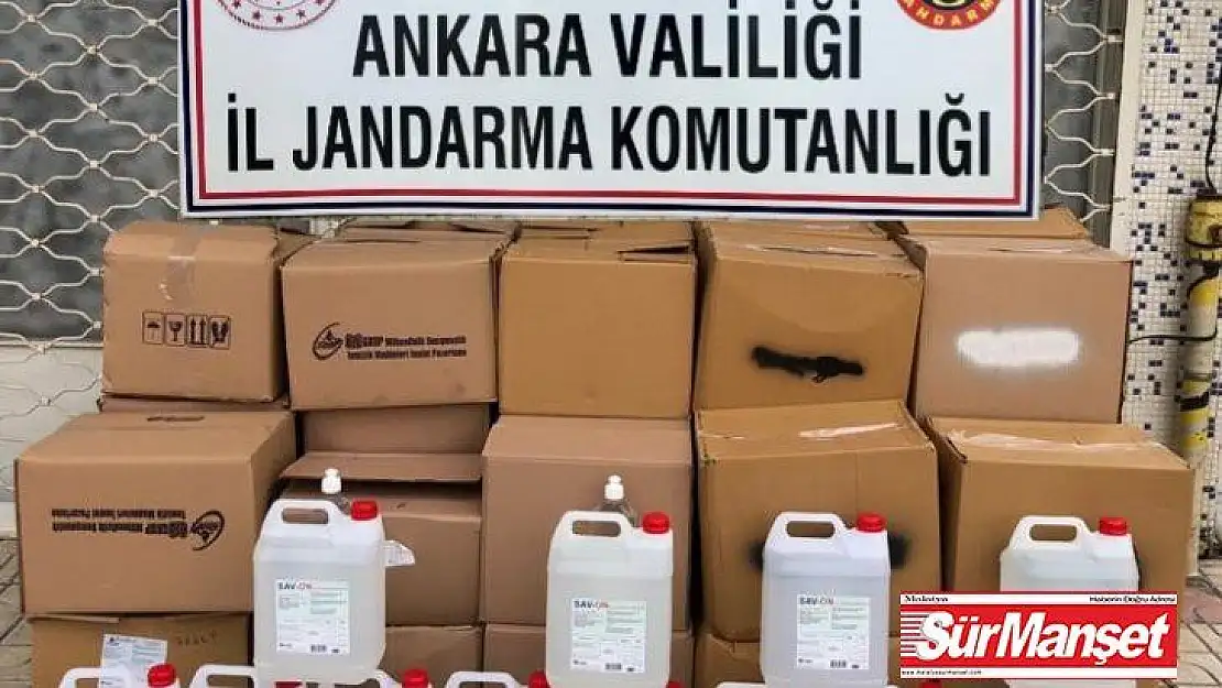 Ankara'da 657 litre kaçak dezenfektan ele geçirildi