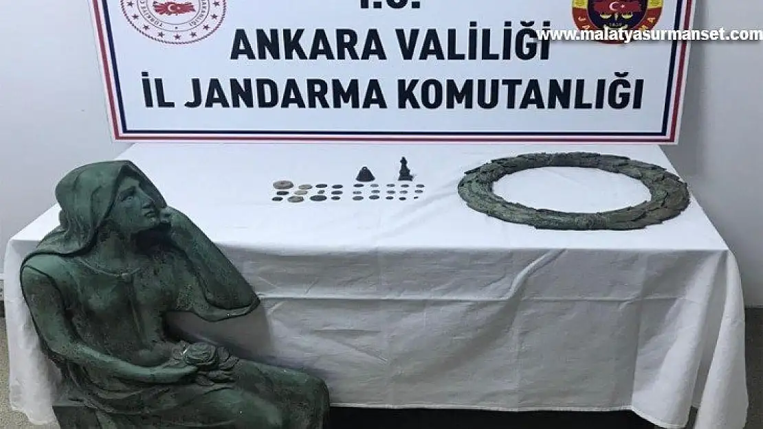 Ankara İl Jandarma Komutanlığından tarihi eser kaçakçılarına operasyon