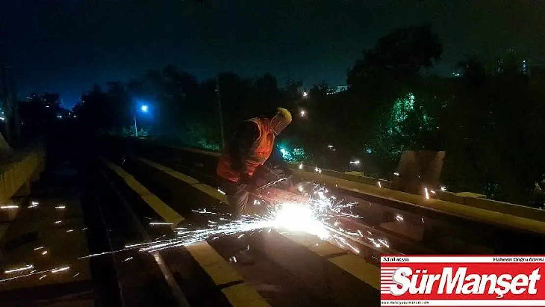 Ankara metrosunda aşınan raylar yenileniyor