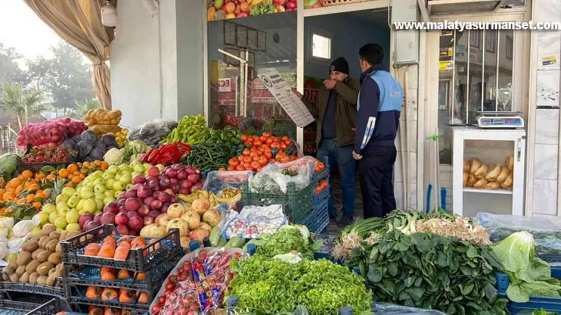 Araban'da zabıtadan etiket denetimi