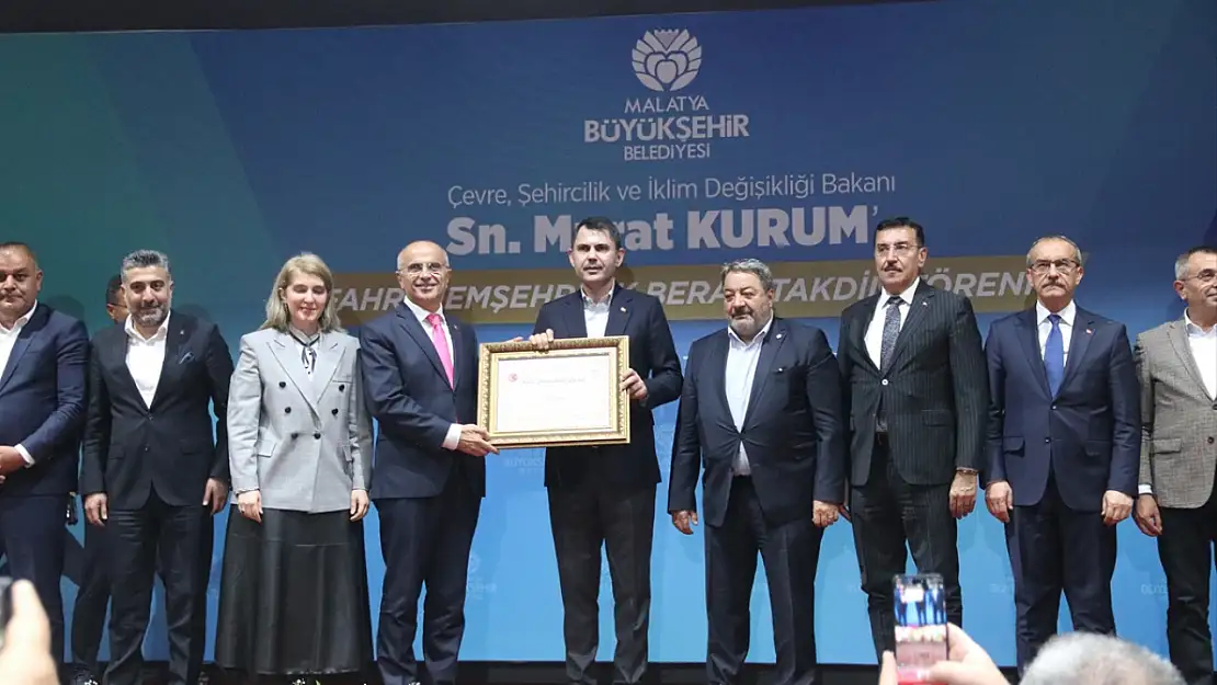 Bakan Kurum Malatya'nın Fahri Hemşehrisi Oldu