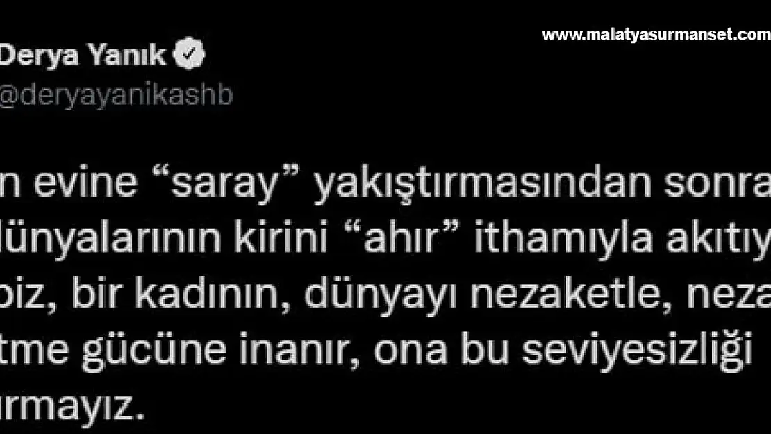 Bakan Yanık'tan gazeteci Sedef Kabaş'a tepki