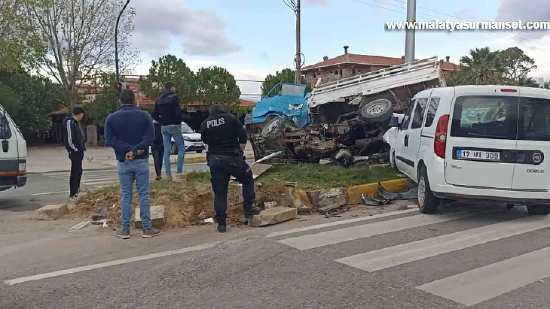 trafik kaza, bir polis memuru ağır yaralı