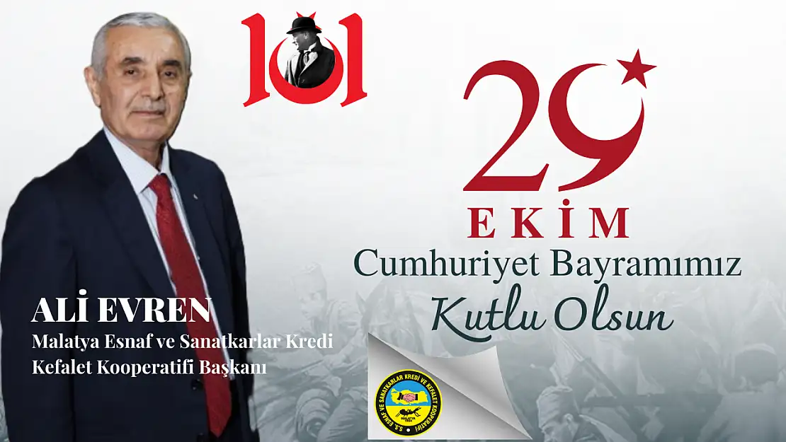 Başkan Ali Evren'den 29 Ekim Cumhuriyet Bayramı Mesajı