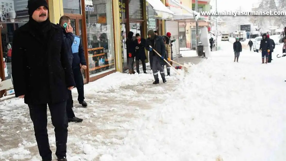 Başkan Doğru, kar temizleme çalışmalarını yerinde inceledi