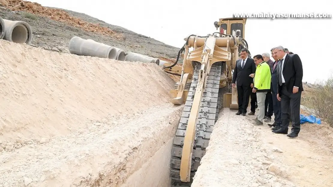 Başkan Gürkan, kanalizasyon batı kolektörü çalışmalarını inceledi