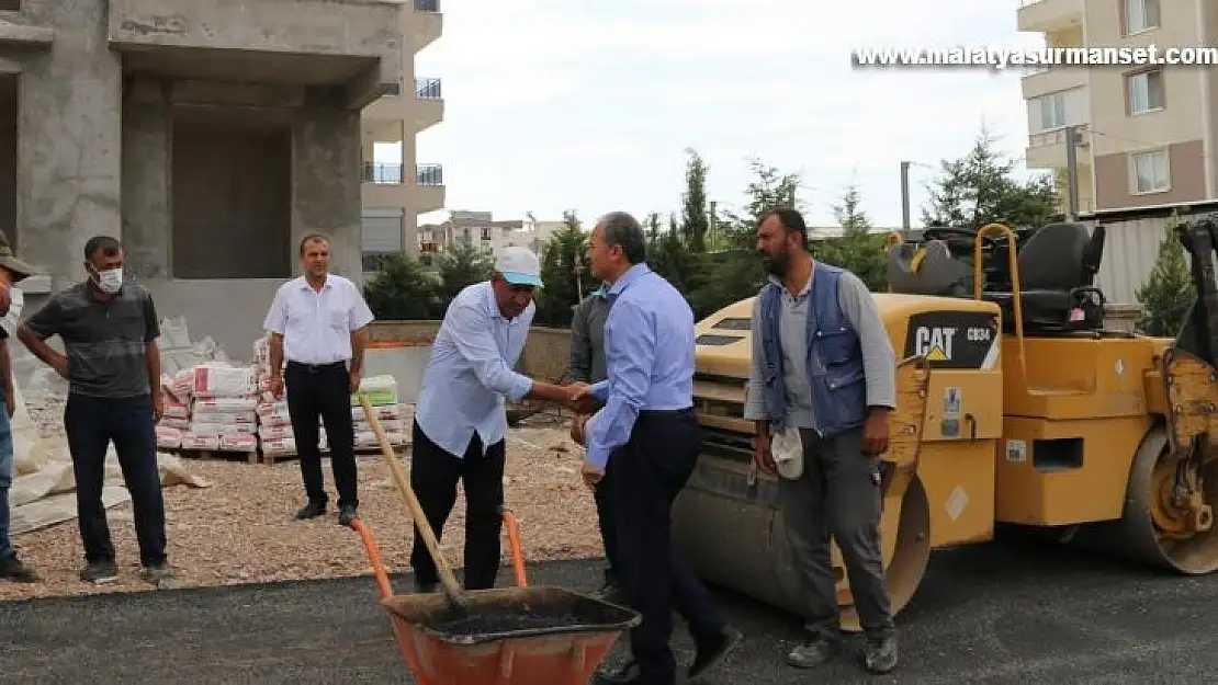 Başkan Kılınç , asfalt çalışmasını inceledi