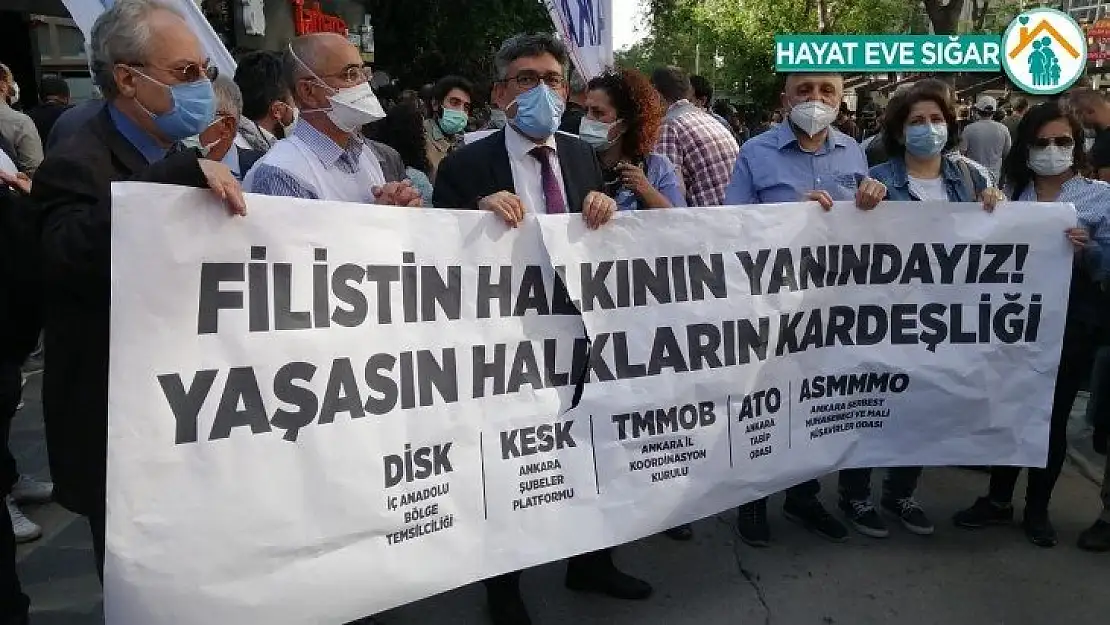 Başkent'te İsrail'in zulmüne karşı tepkiler devam ediyor