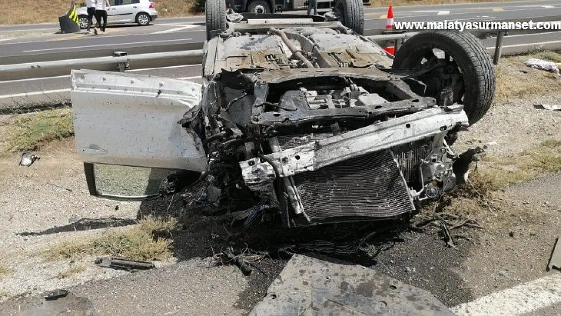 Başkent'te takla atan otomobilde 6 kişi yaralandı