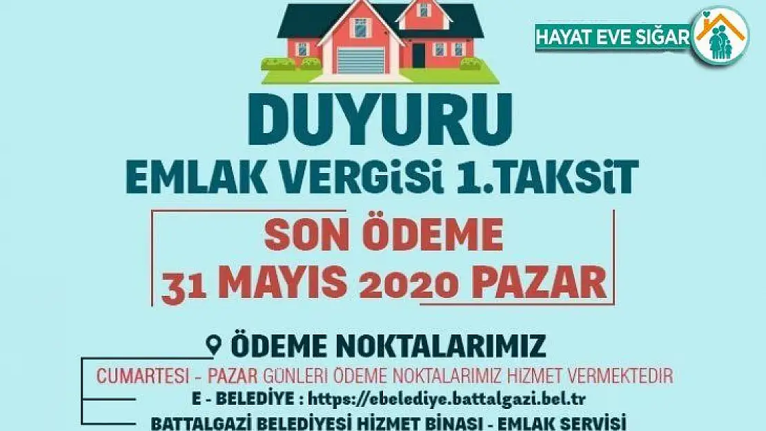 Battalgazi Belediyesi'nde vezneler hafta sonu açık olacak