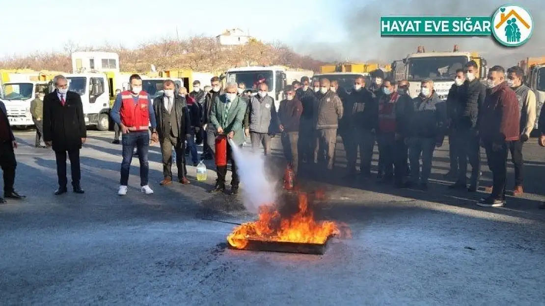 Battalgazi Belediyesi'nden personeline yangın tatbikatı