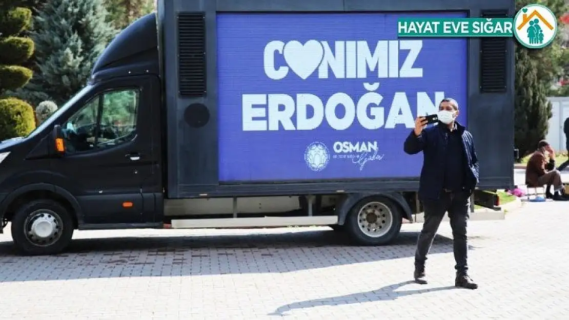Battalgazi'de 'Canımız Erdoğan' görseli büyük ilgi gördü