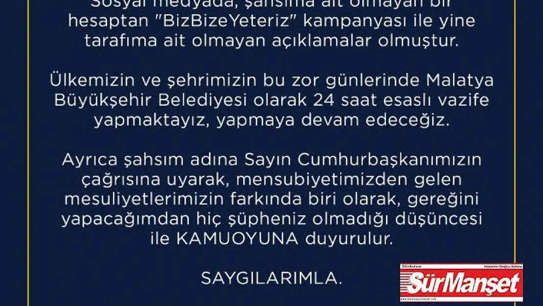 Belediye Başkanı Gürkan kampanya hesabına para yatıracak