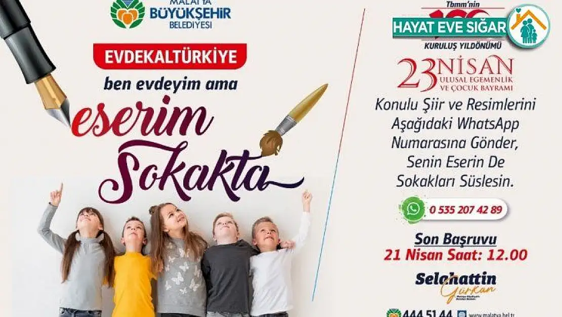 Ben Evdeyim Ama Eserim Sokakta etkinliği 23 Nisan'da