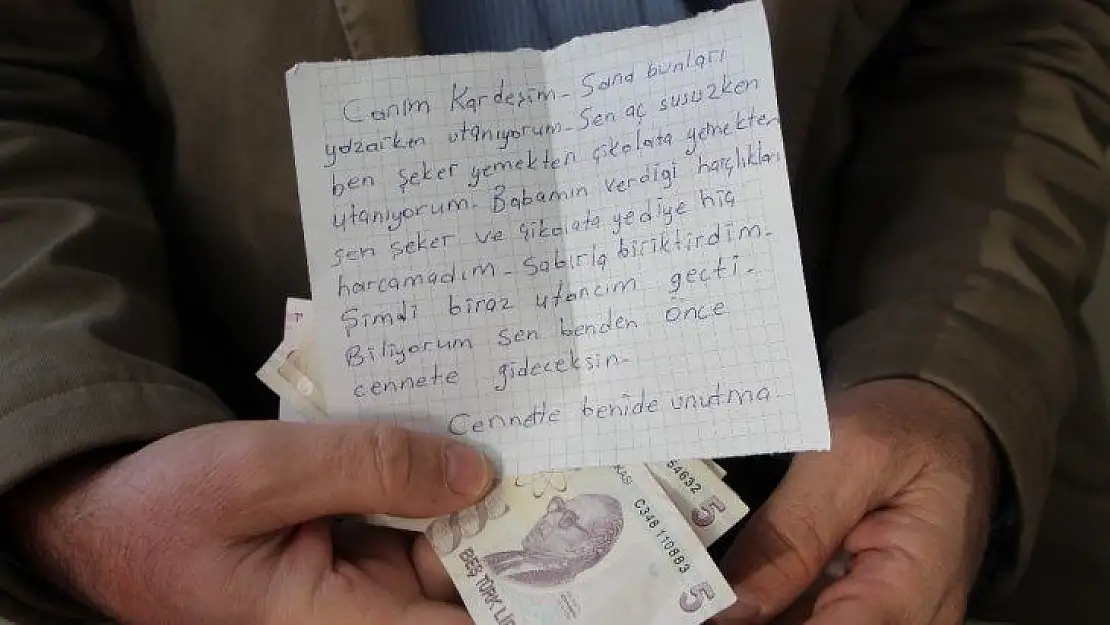 Biriktirdiği harçlığını, duygu yüklü bir mektupla bağışladı