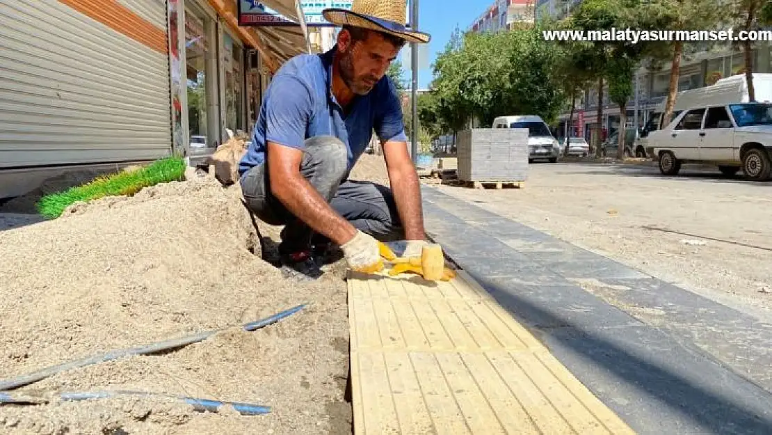 Bismil Belediyesinin yol ve kaldırım çalışması hız kesmeden devam ediyor