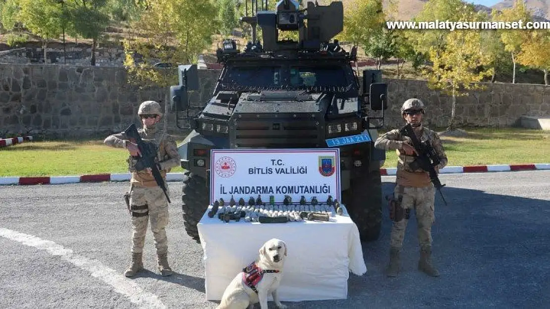 Bitlis'te 10 kilo patlayıcı ile 22 adet el bombası ele geçirildi