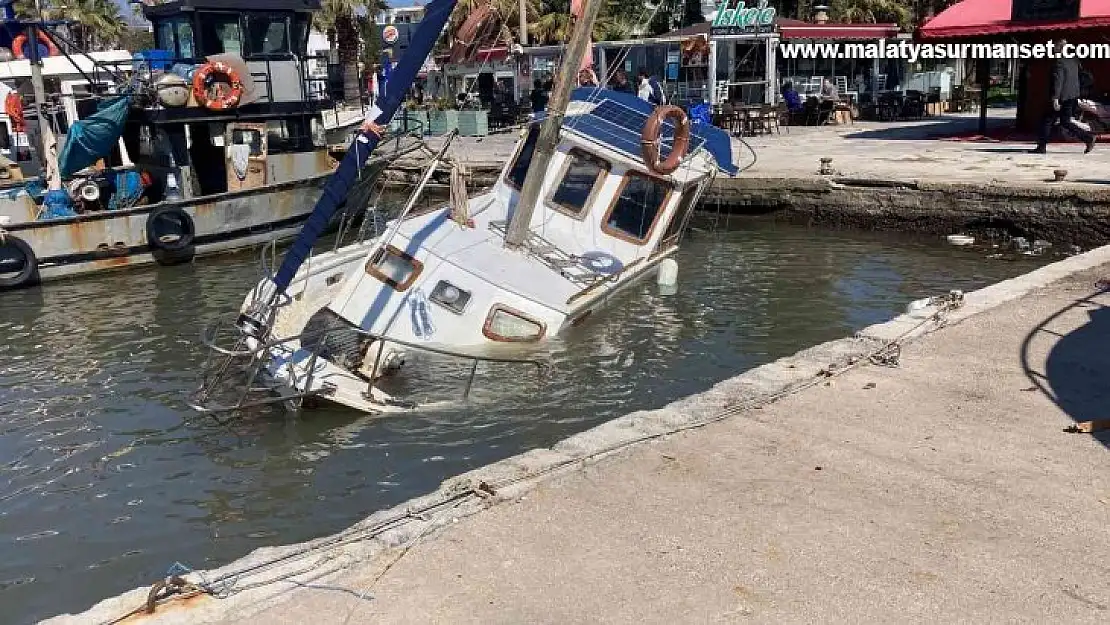 Bodrum'da tekneleri fırtına vurdu