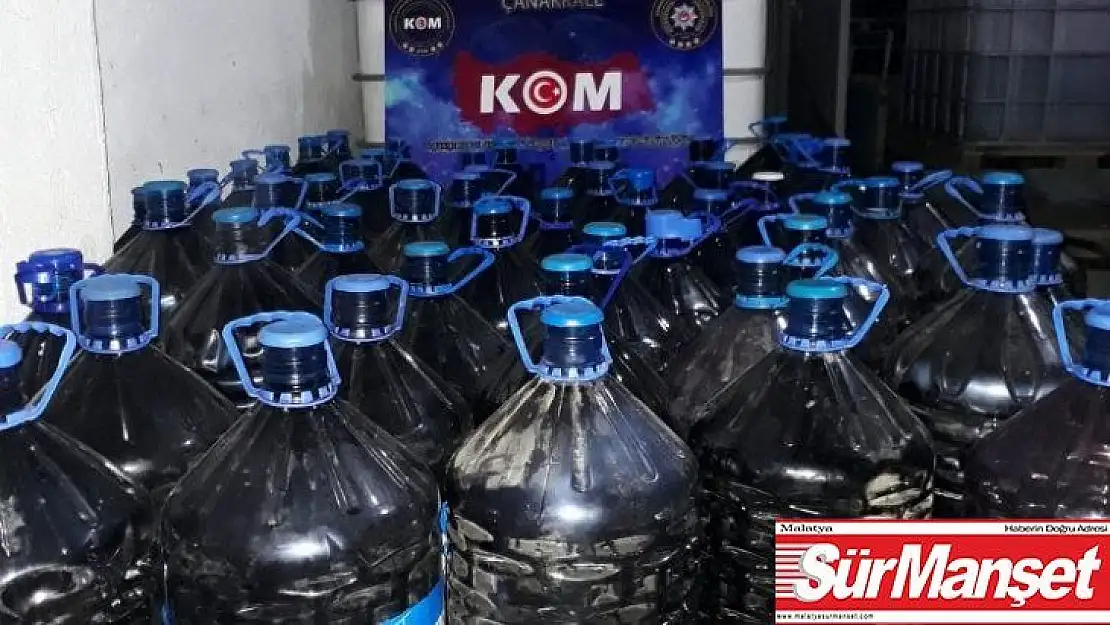 Çanakkale'de 4 bin 100 litre kaçak şarap ele geçirildi