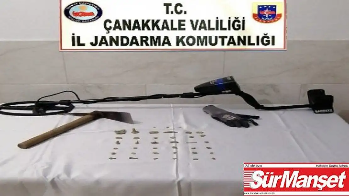 Çanakkale'de define avına jandarmadan suçüstü