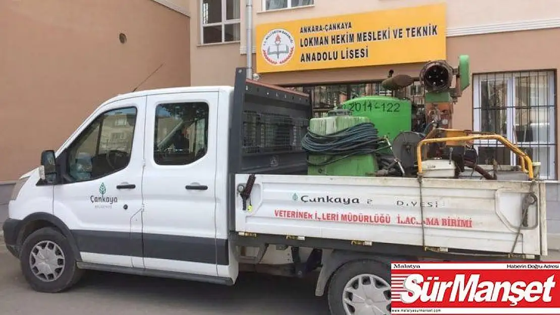 Çankaya okullarını ilaçlıyor