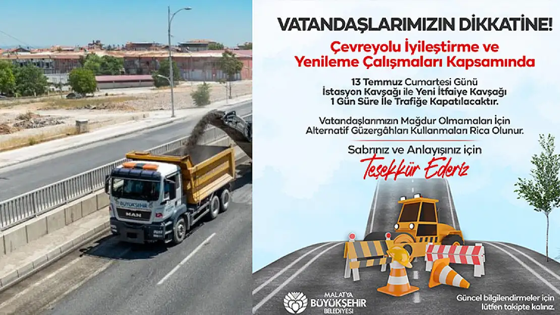 Çevreyolu Trafiğe Kapatılıyor