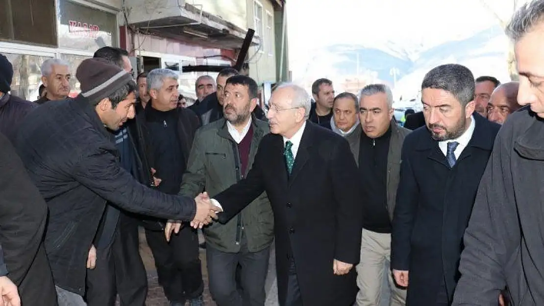CHP Lideri Kemal Kılıçdaroğlu, Malatya'da deprem bölgesinde