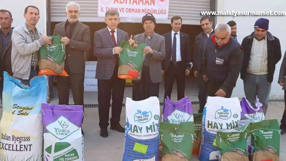 Çiftçilere yem bitkisi tohumluğu dağıtıldı