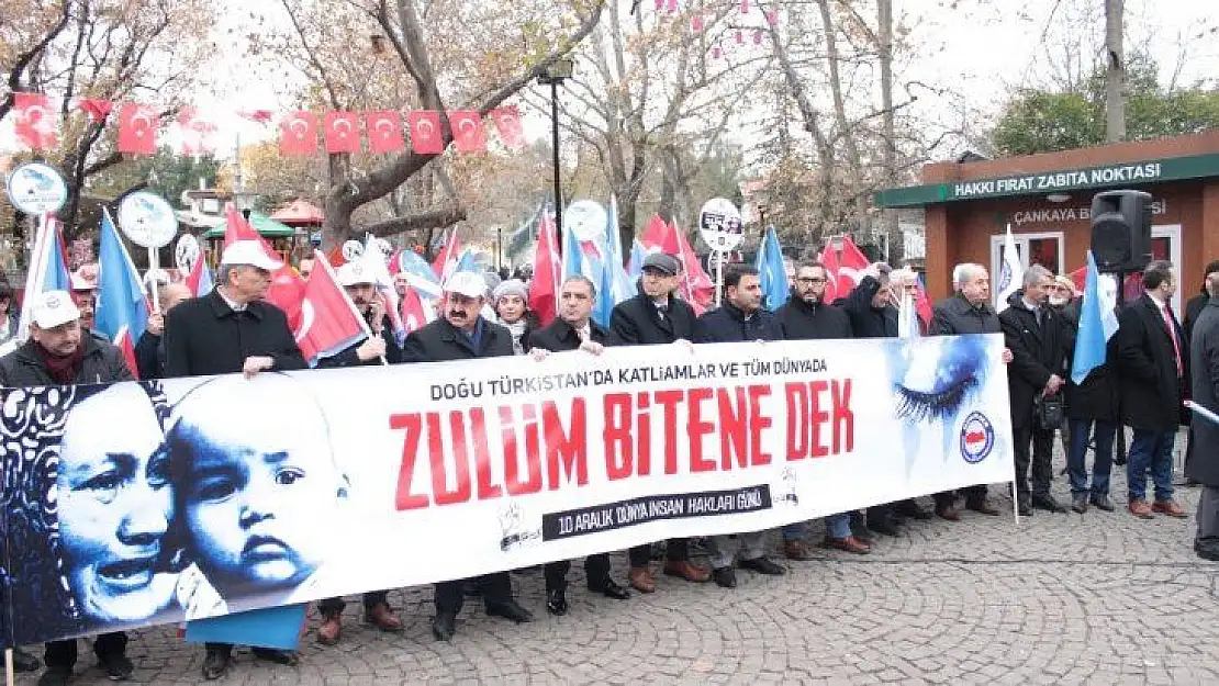 Çin zulmü Ankara'da protesto edildi