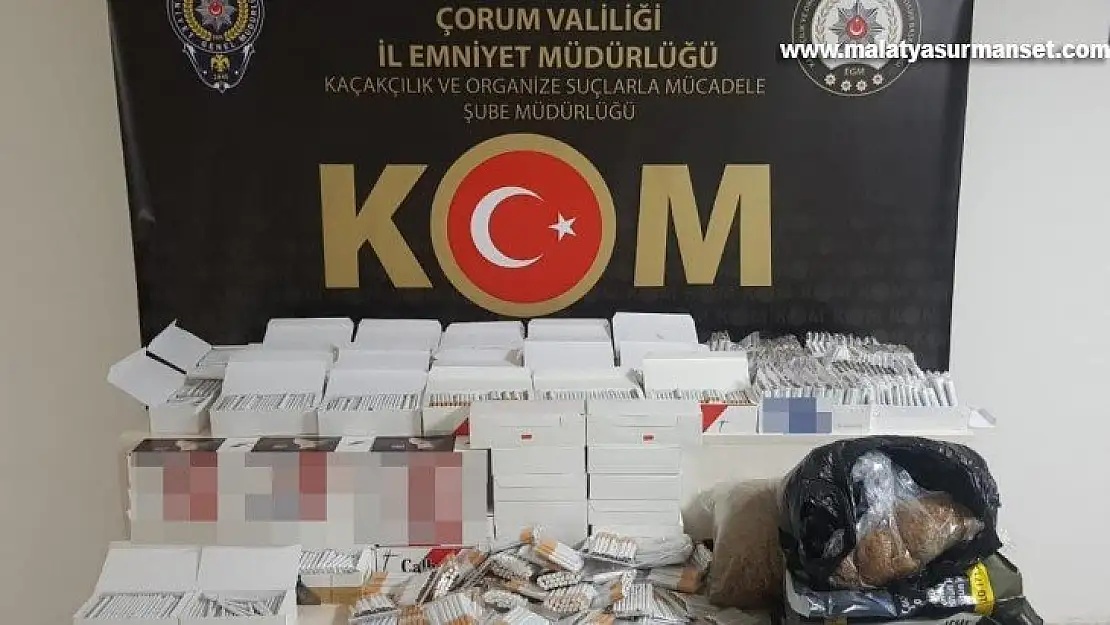 Çorum polisinden makaron operasyonu