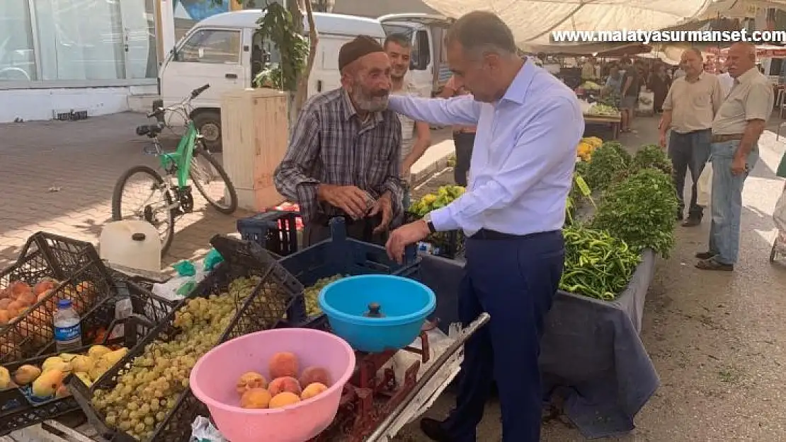 Çuhadar, pazarcı esnafının sıkıntılarını dinledi