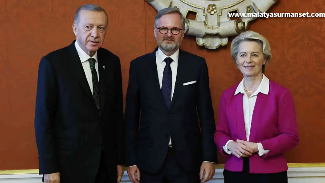 Cumhurbaşkanı Erdoğan, AB Komisyonu Başkanı Leyen ve Çekya Başbakanı Fiala ile görüştü