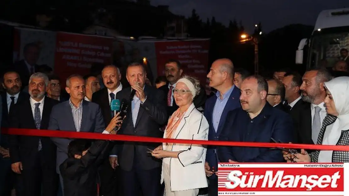 Cumhurbaşkanı Erdoğan, Araklı'da restoran açılışına katıldı