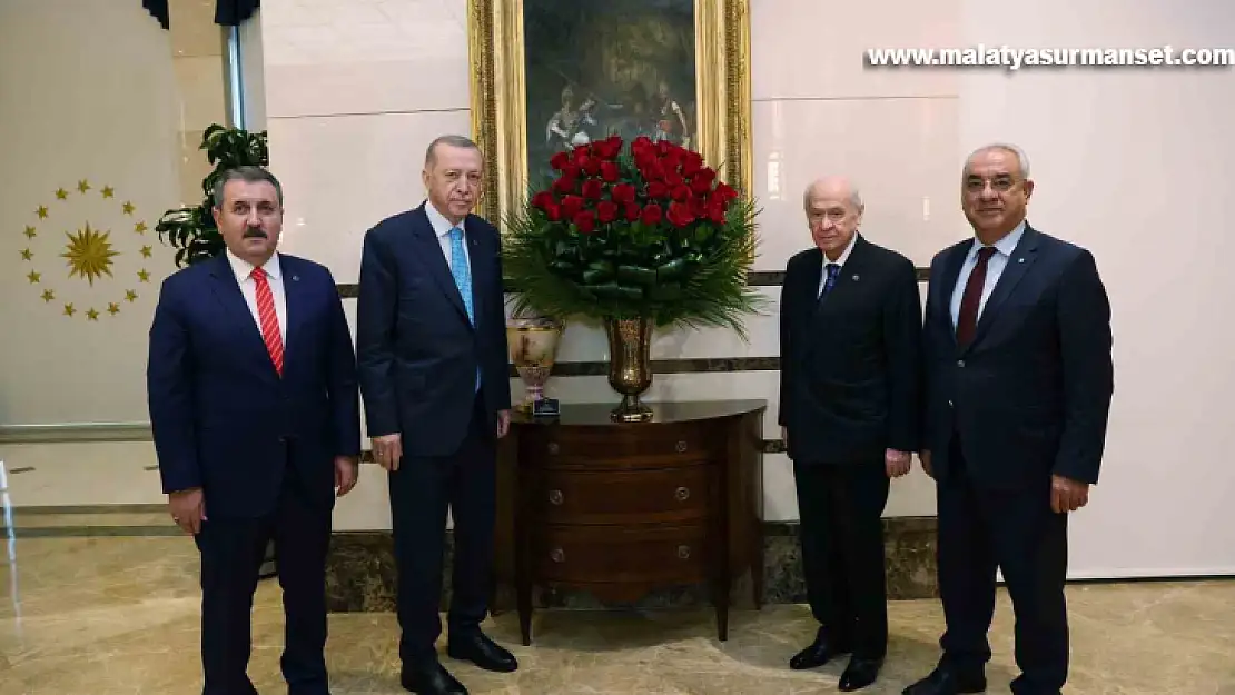 Cumhurbaşkanı Erdoğan, Bahçeli, Destici ve Aksakal'ı kabul etti