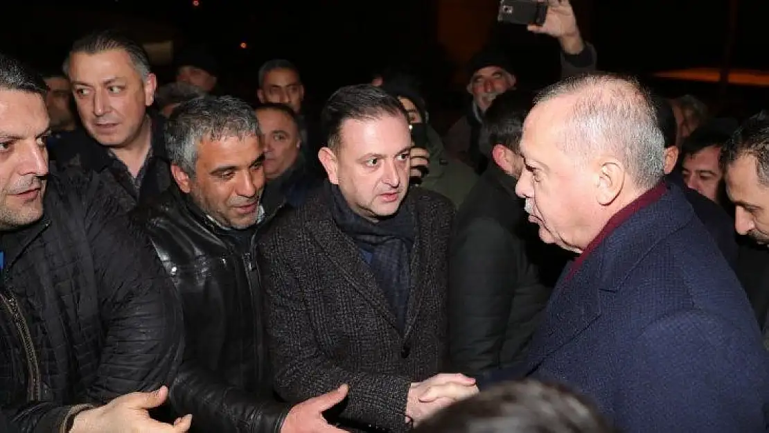 Cumhurbaşkanı Erdoğan, inceleme yaparken bir deprem daha oldu
