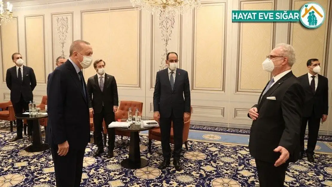 Cumhurbaşkanı Erdoğan, Letonya Cumhurbaşkanı Levits ile görüştü