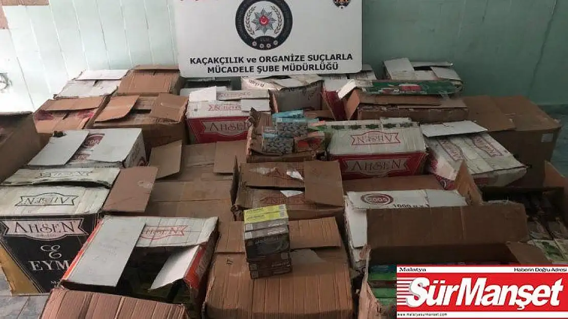 Depo baskınında kaçak nargile tütünleri ele geçirildi